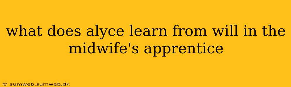 what does alyce learn from will in the midwife's apprentice